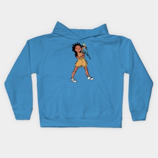 Girl and her Macaw Kids Hoodie